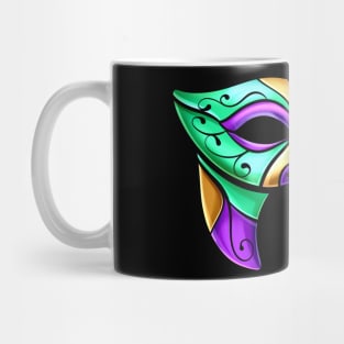 Green Mask For Mardi Gras Mug